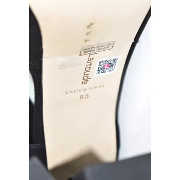 $350 LARROUDE Bee 115MM Suede Platform Sandals ELEVATED BLACK 9.5 (DB39) - Picture 7 of 7